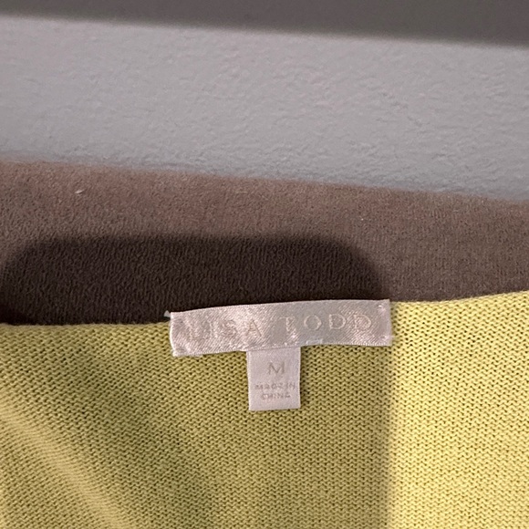 Lisa Todd chartreuse dot sweater - Picture 2 of 3